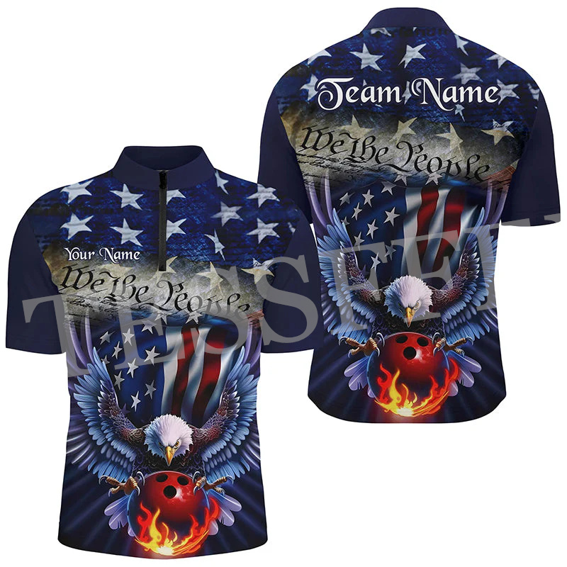 カスタマイズされた名前のジッパー付きポロジャージーシャツ,レ - Short Sleeve Bowling Shirt Retro のレビューと価格