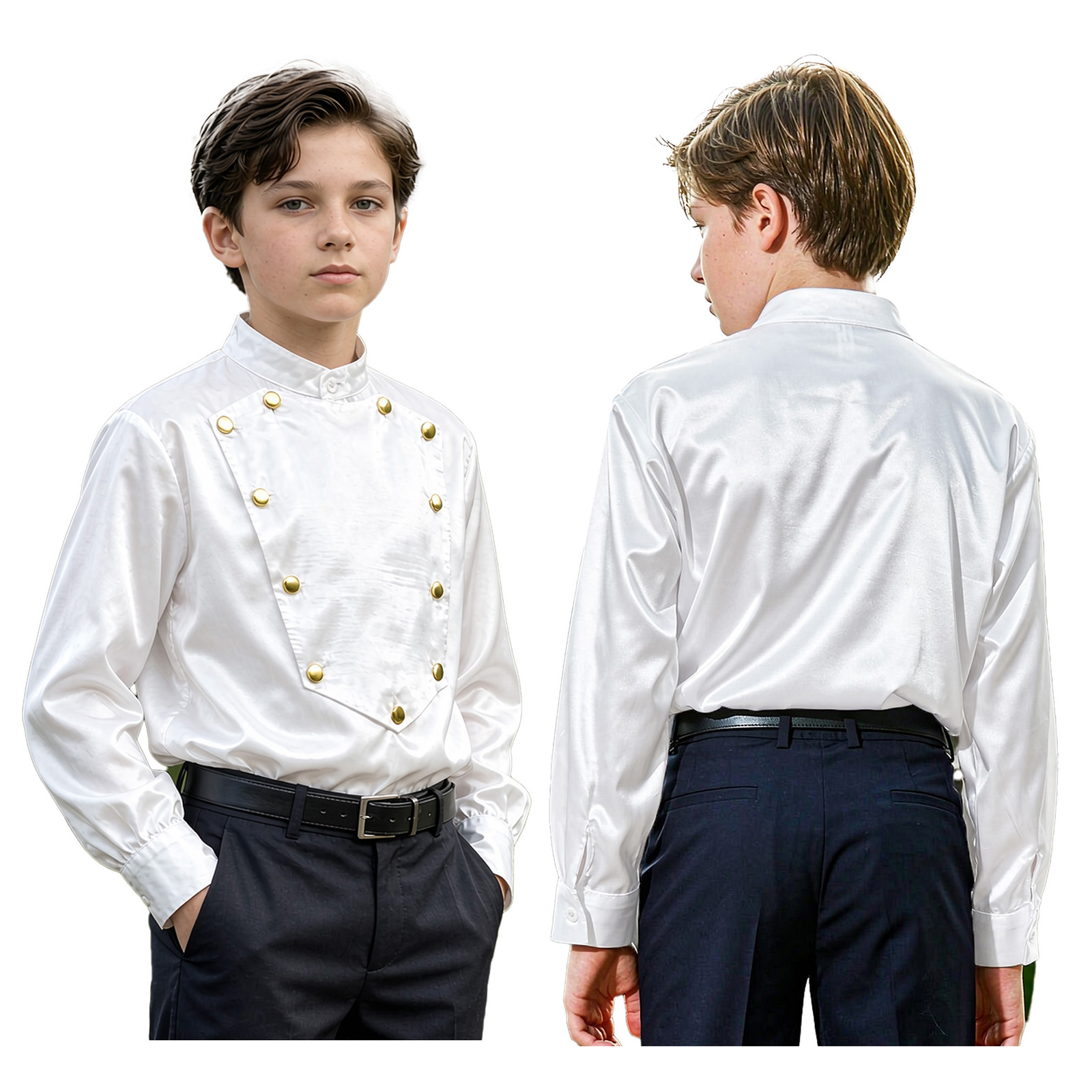 男の子用、ヴィンテージ・ルネサンス風シャツ、長袖、フォーマル - Shirts のレビューと価格